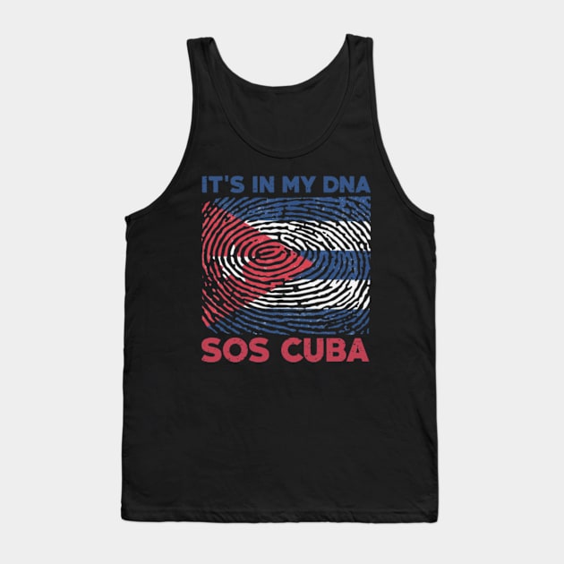 It's in my dna,sos cuba,free cuba,cuba flag,cuban flag,DNA,freedom Tank Top by teenices